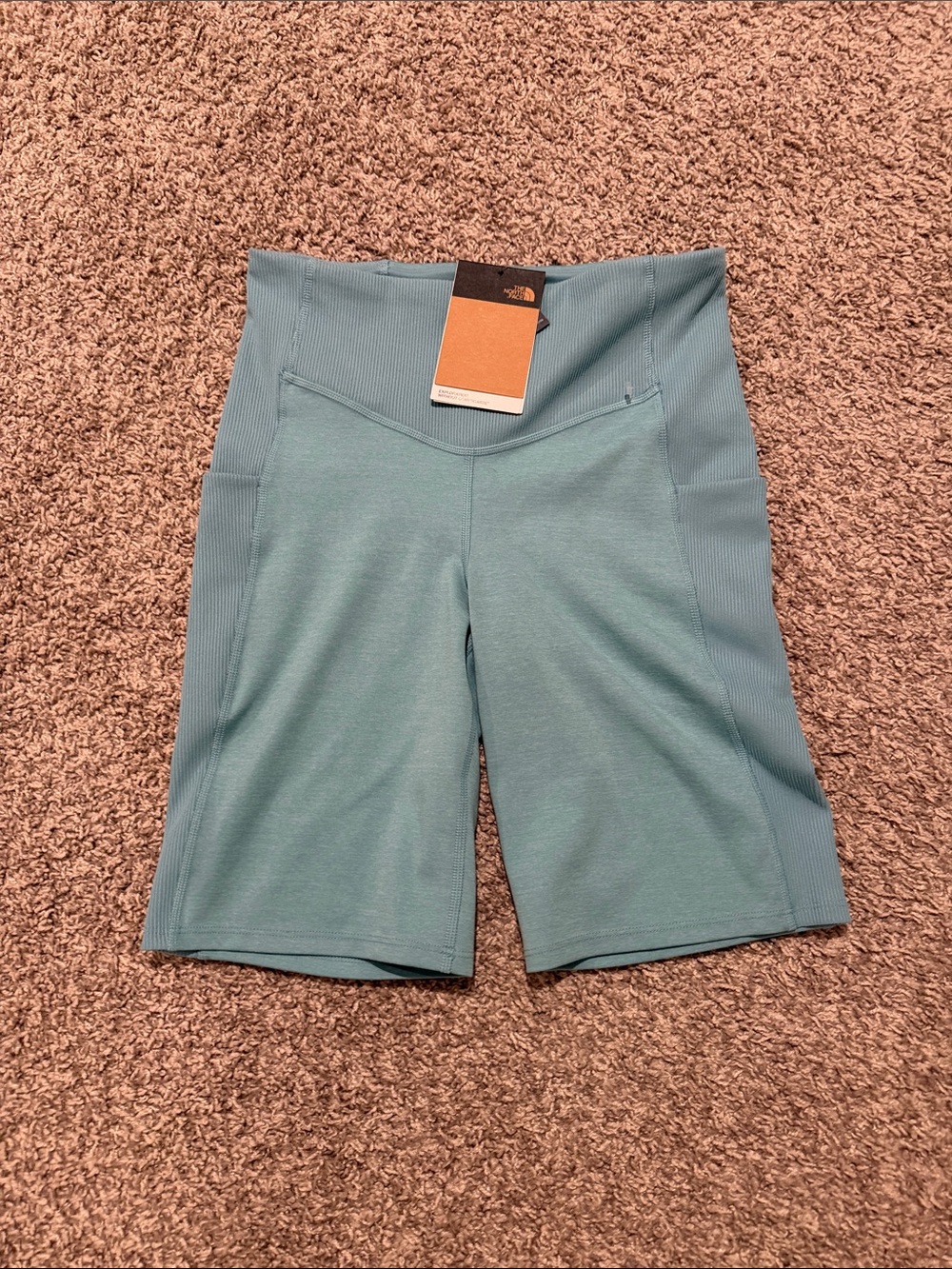 The North Face Women’s Seafoam High-Rise Bike Shorts with Side Pockets